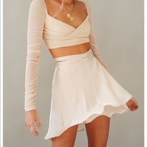 COPY - verge girl ‘the night before wrap’ cream ballerina skirt